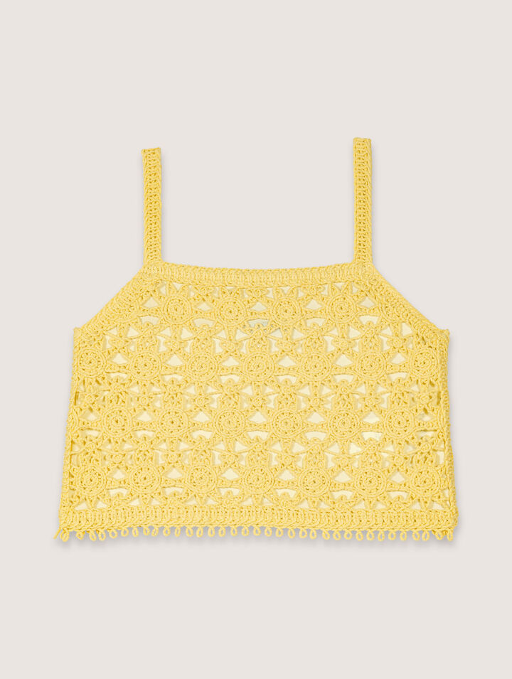 Crochet-knit Crop Top